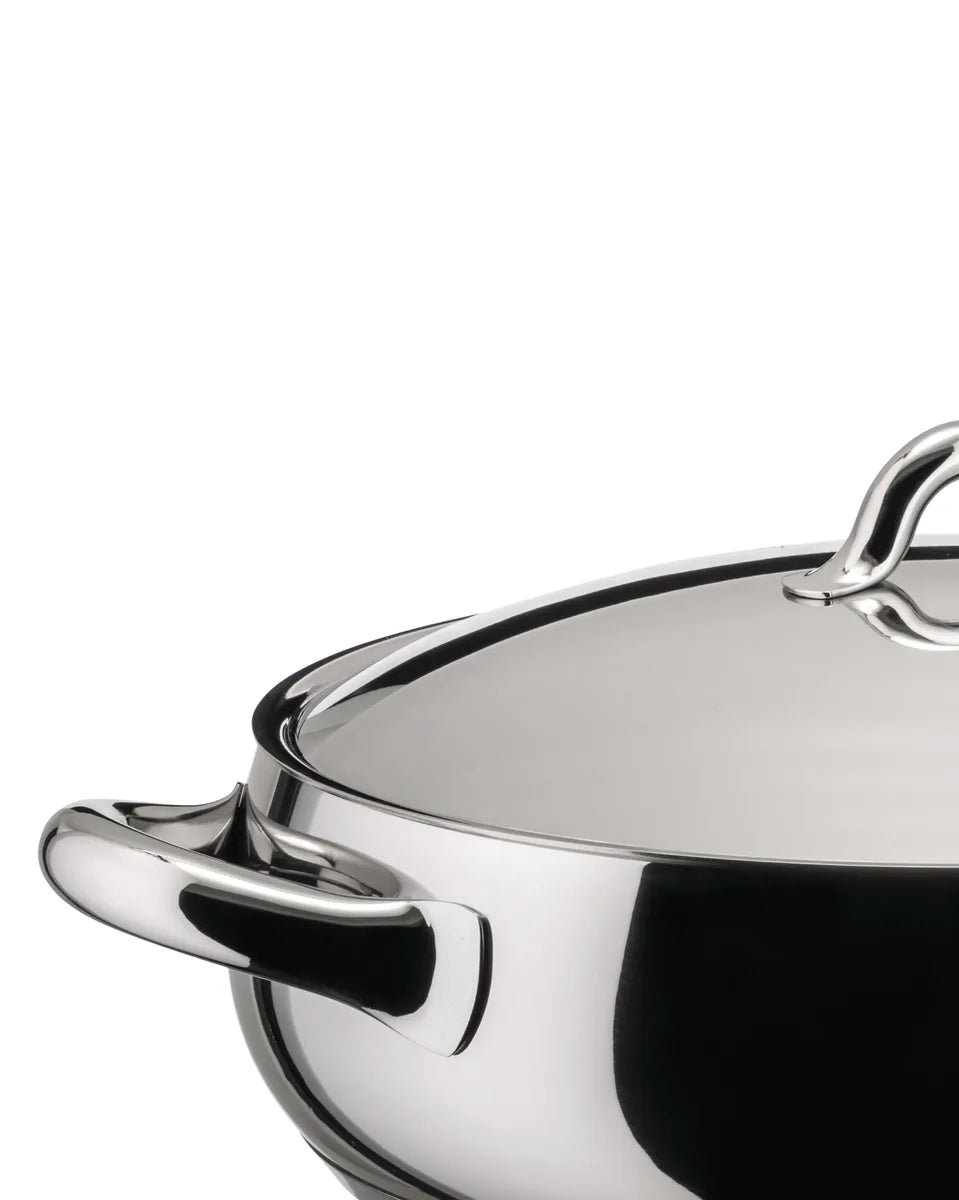 Alessi — Mami SG102/24 | Casseruola bassa in acciaio 18/10 — dettaglio