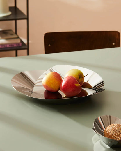Alessi — Resonance ABI02 | Fruttiera in acciaio inox 18/10 — vista laterale