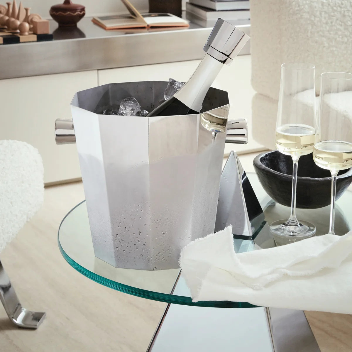Alessi — Eugenia NF10 | Rinfrescatore in acciaio inox 18/10 — vista laterale