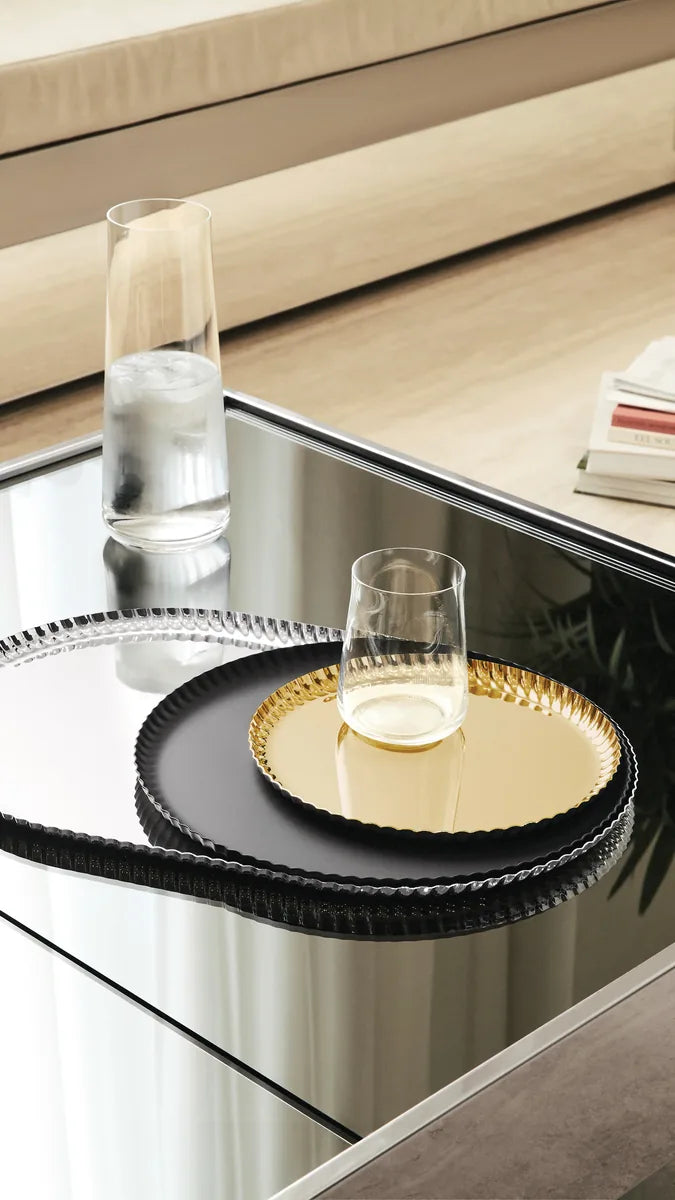 Alessi — Pleats JK01/46 | Vassoio in acciaio inox 18/10 — vista laterale