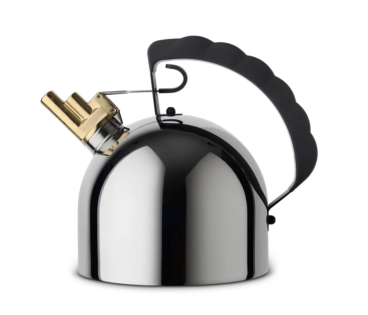 Alessi — 9091 FM | Bollitore fischietto Richard Sapper Officina — vista laterale