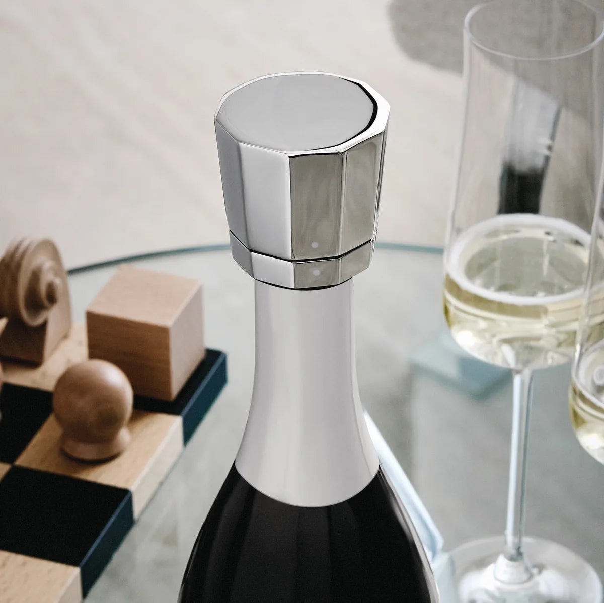 Alessi — Eugenia NF11 | Tappo Champagne in Acciaio Inox — vista laterale