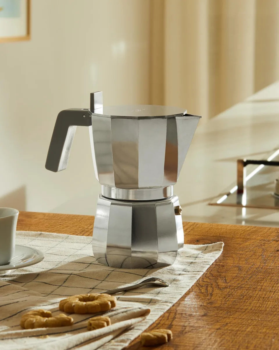 Alessi — DC06/1 B | Moka per 1 tazza in alluminio nero — vista principale