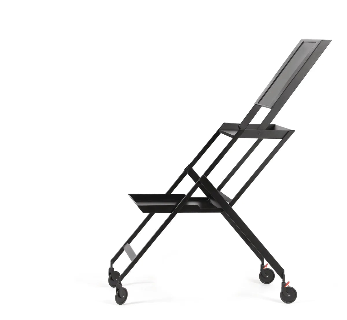 Alessi — Plico RS11 B | Carrello pieghevole Sapper, nero — vista laterale