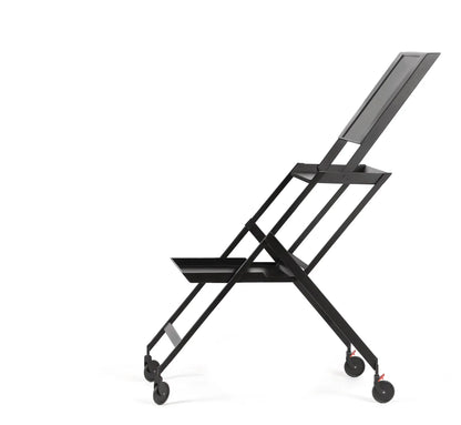 Alessi — Plico RS11 B | Carrello pieghevole Sapper, nero — vista laterale