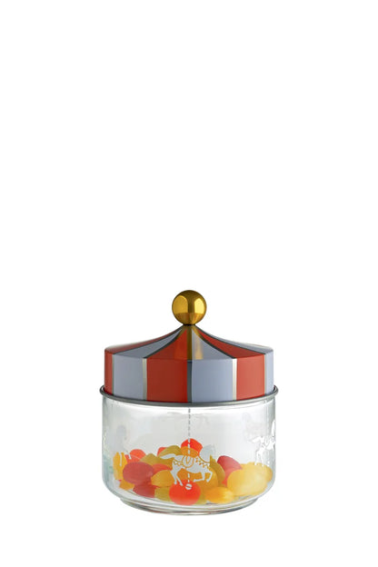 Alessi — Circus MW30/75 | Barattolo in vetro serigrafato Wanders