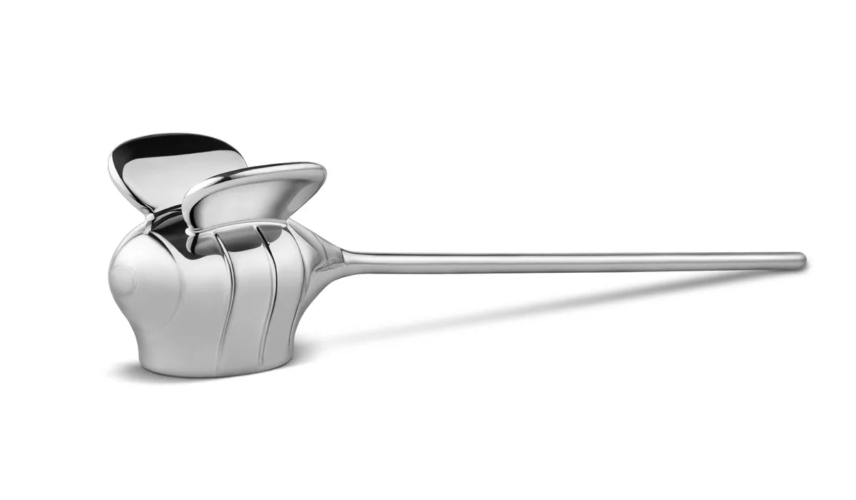 Alessi — Bzzz MW67 | Spegni candela in zama cromata Wanders — vista laterale