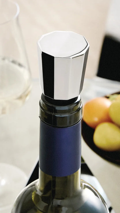 Alessi — Eugenia NF12 | Tappo vino in zama cromata e silicone