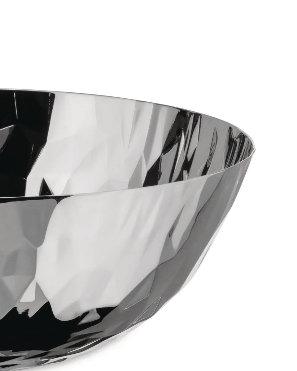 Alessi — Joy n.11 CR02/21 | Cestino rotondo in acciaio inox 18/10 — vista laterale