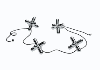 Alessi — Tripod GCH01 | Sottopentola in zama cromata — vista laterale