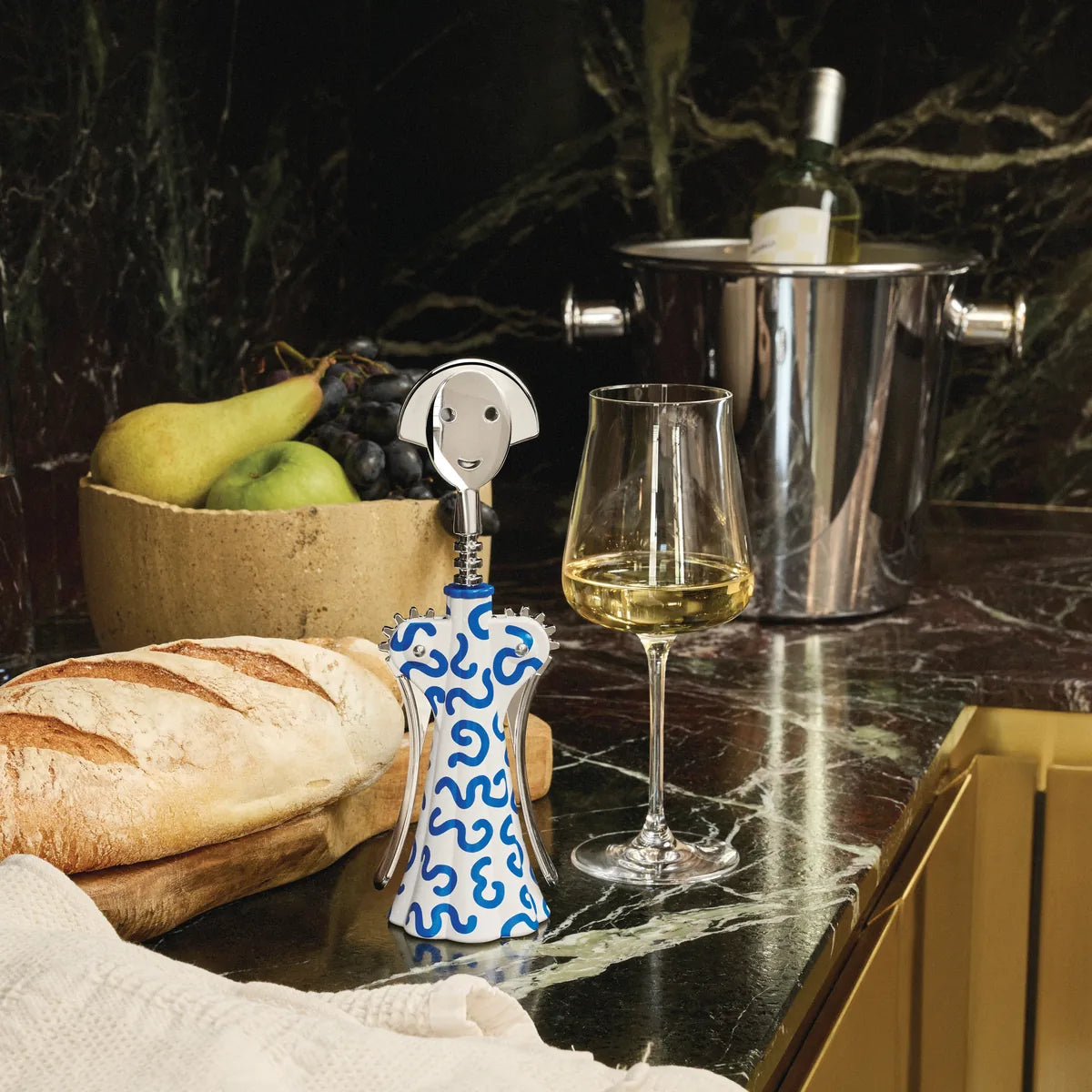 Alessi — Anna G. Liquid AM01A 6 | Cavatappi Mendini in zama cromata