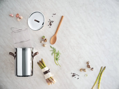Alessi — Edo PU105/16 | Casseruola in acciaio inox di Urquiola