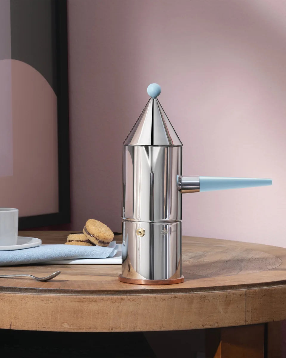 Alessi — La Conica 90002 100 | Caffettiera Aldo Rossi Edizione Centena — dettaglio
