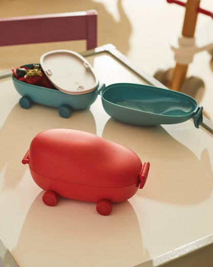Alessi — Food à Porter SA06 LAZ | Snack box bicompartimento azzurra — ambientazione