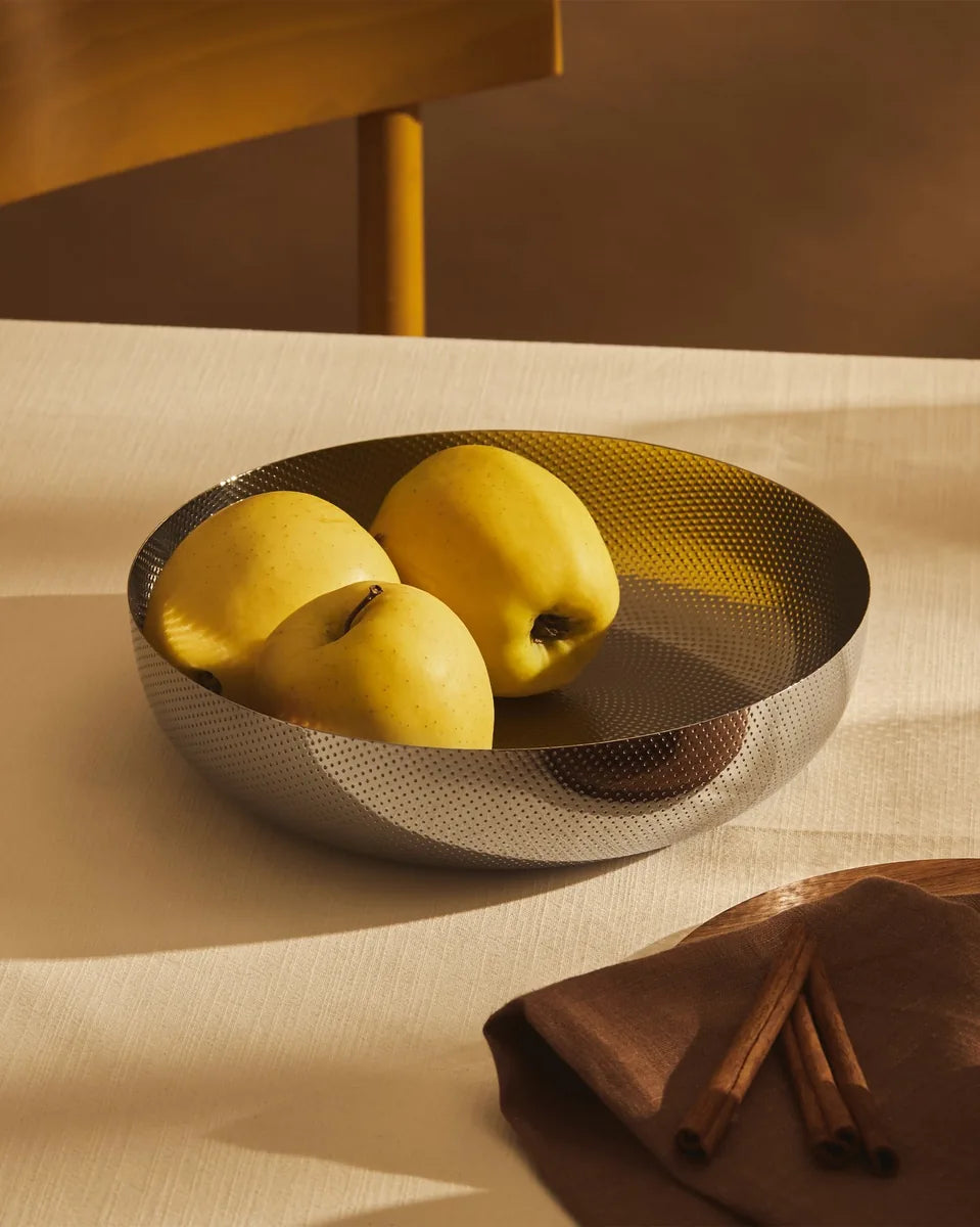 Alessi — JM17/24 T | Cestino rotondo in acciaio inox con decoro — ambientazione
