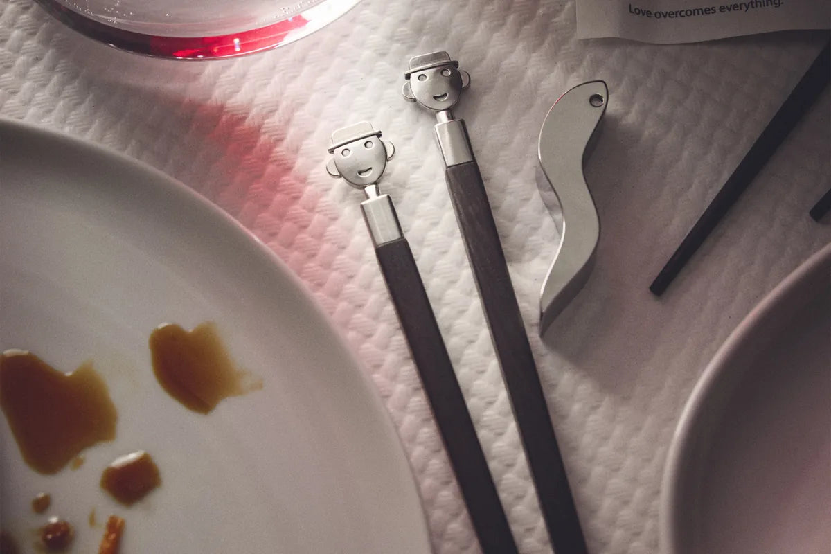 Alessi — AM44SET2 | Alessandro Stick, bacchette in ebano Mendini