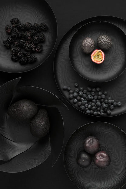 Alessi — JM17/29 BT | Cestino rotondo nero Jasper Morrison — vista laterale