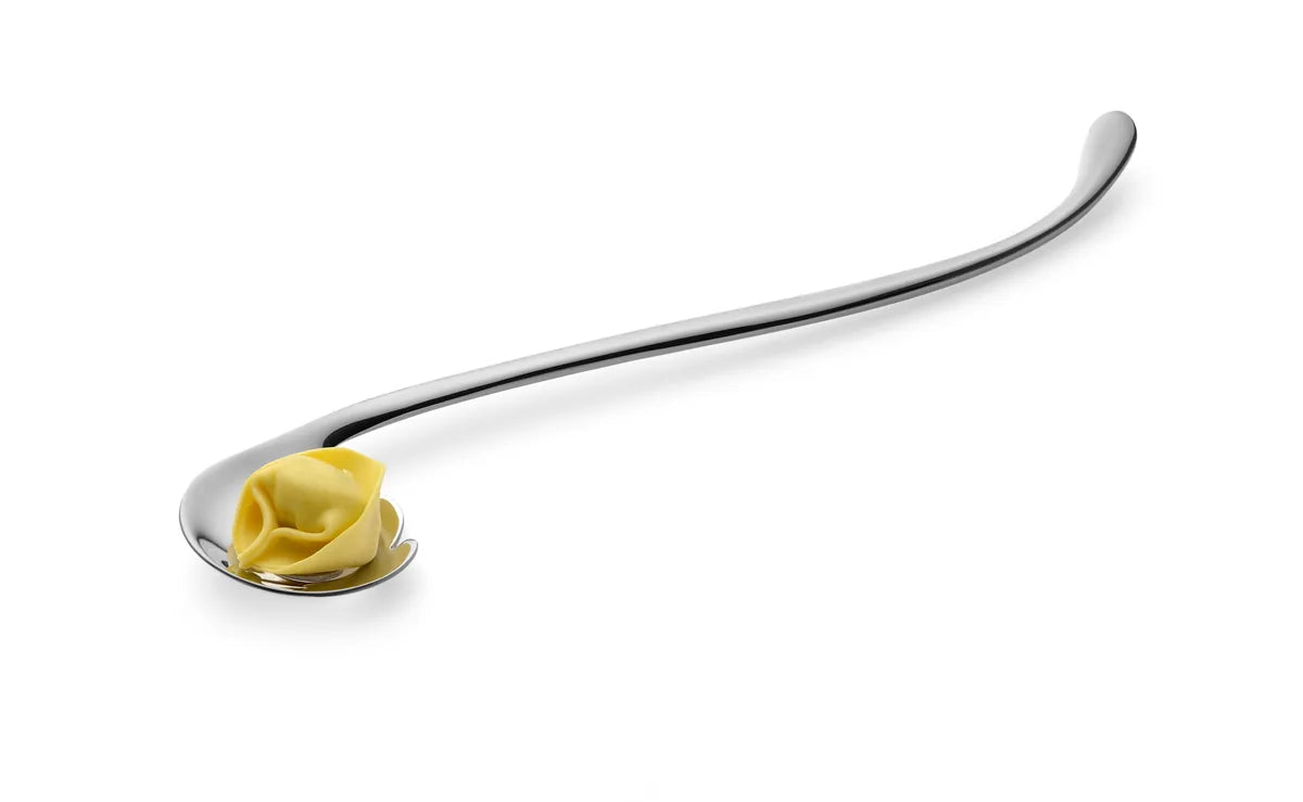 Alessi — Vabene MMI31 | Assaggia pasta in acciaio inox lucido — vista laterale