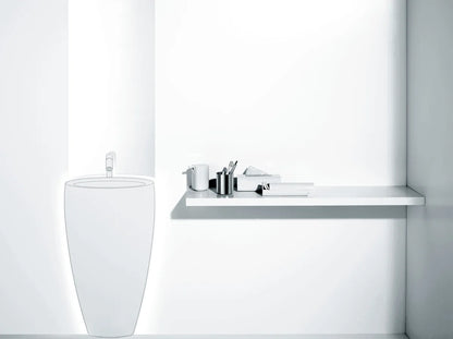 Alessi — Birillo PL03 W | Bicchiere portaspazzolini in PMMA bianco — vista laterale