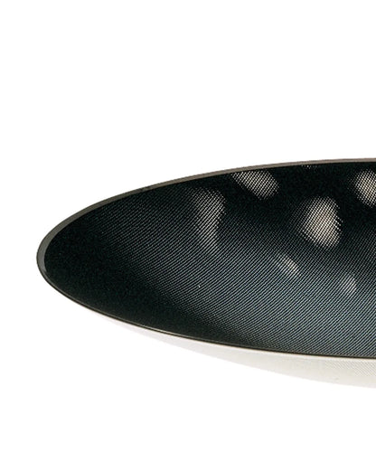 Alessi — Cohncave SC01/49 | Centrotavola traforato blu e avorio — vista laterale