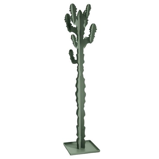 Arti & Mestieri appendiabiti da terra Cactus verde salvia in ferro battuto artigianale