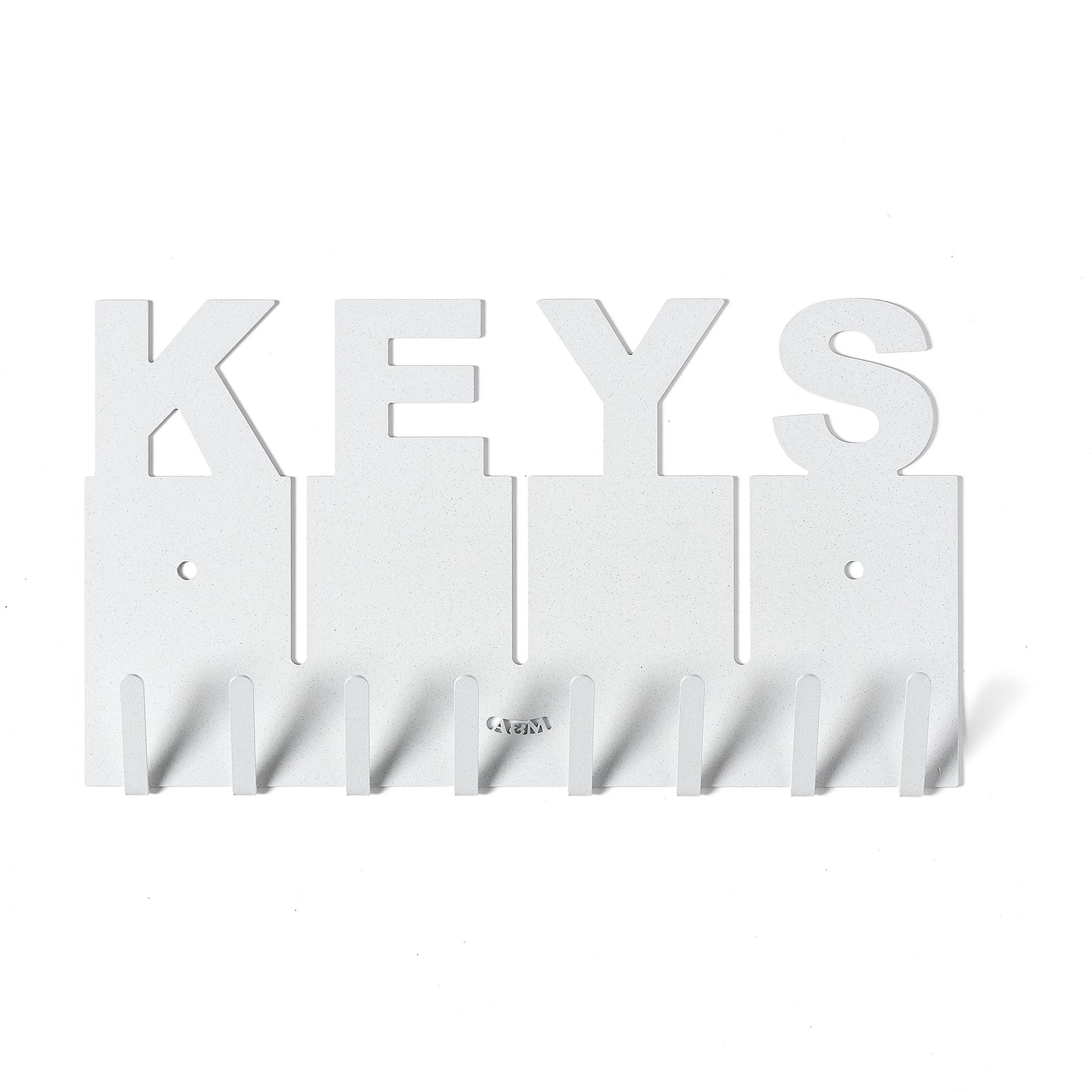 Arti & Mestieri portachiavi da parete Keys bianco marmo ferro lavorato artigianalmente