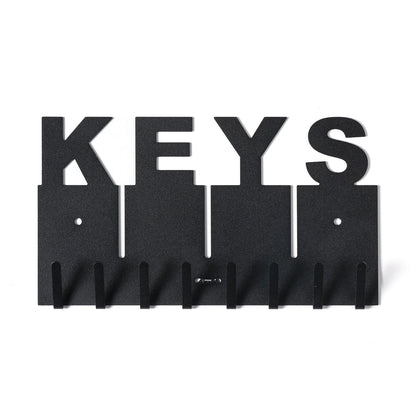 Arti & Mestieri portachiavi da parete Keys colore nero in ferro lavorato artigianalmente 29x16 cm