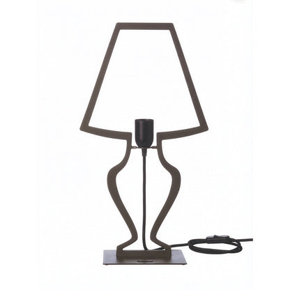 Arti & Mestieri Lampada da tavolo Silhouette Grande colore fango in ferro lavorato artigianalmente