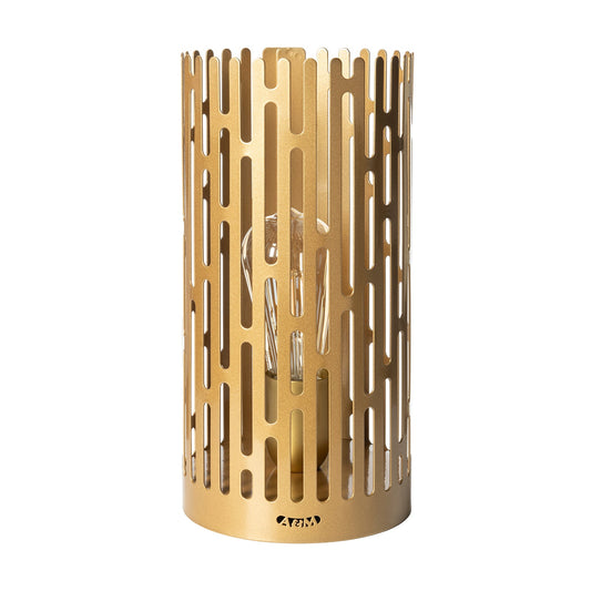 Arti & Mestieri Lampada da tavolo Kamalea oro laccato ferro artigianale