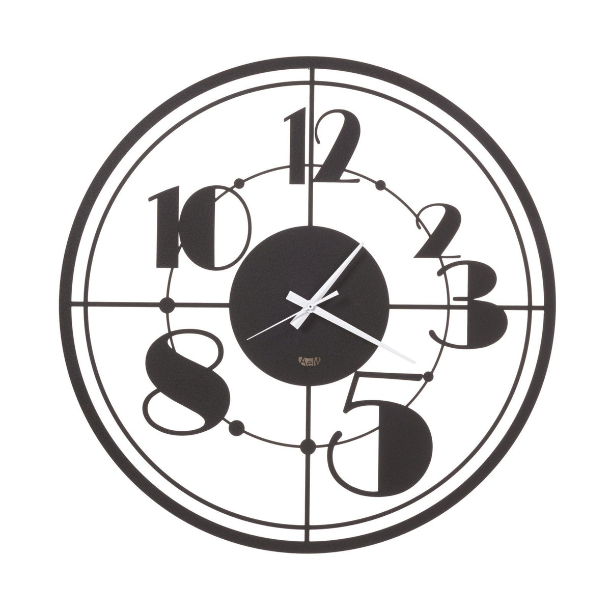 Arti & Mestieri orologio da parete Teo colore nero in ferro lavorato artigianalmente