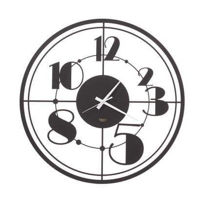 Arti & Mestieri orologio da parete Teo colore nero in ferro lavorato artigianalmente