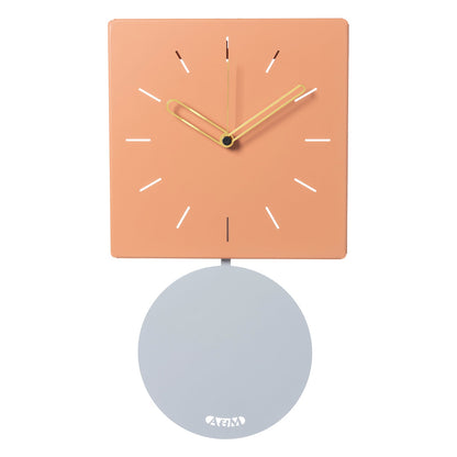 Arti & Mestieri orologio da parete Grace Pendolo colore pesca in ferro lavorato artigianalmente