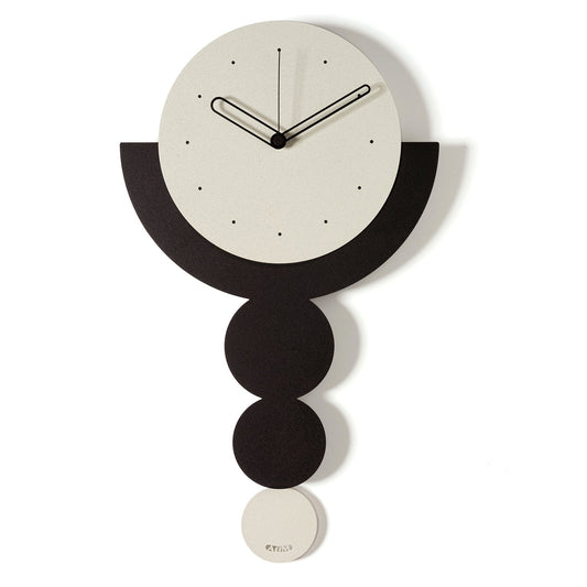 Arti & Mestieri Orologio a pendolo Trilogy avorio nero ferro lavorato artigianalmente