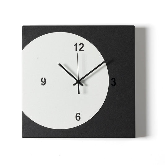 Arti & Mestieri orologio Ecleo nero bianco marmo in ferro lavorato artigianalmente