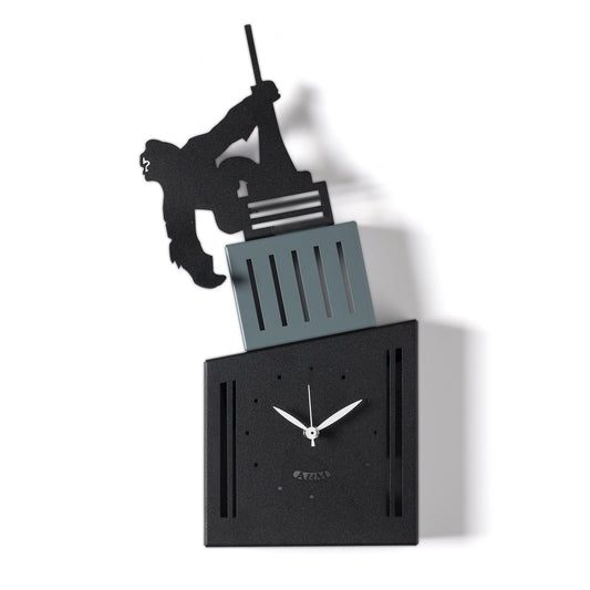 Arti & Mestieri orologio da parete King Kong nero petrolio ferro lavorato artigianalmente