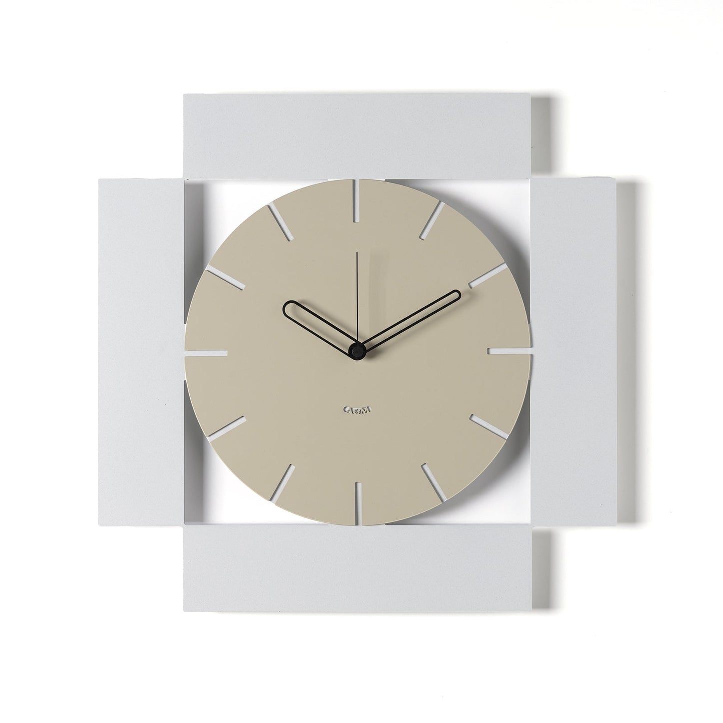 Arti & Mestieri orologio da parete Radical bianco marmo crema ferro lavorato artigianalmente
