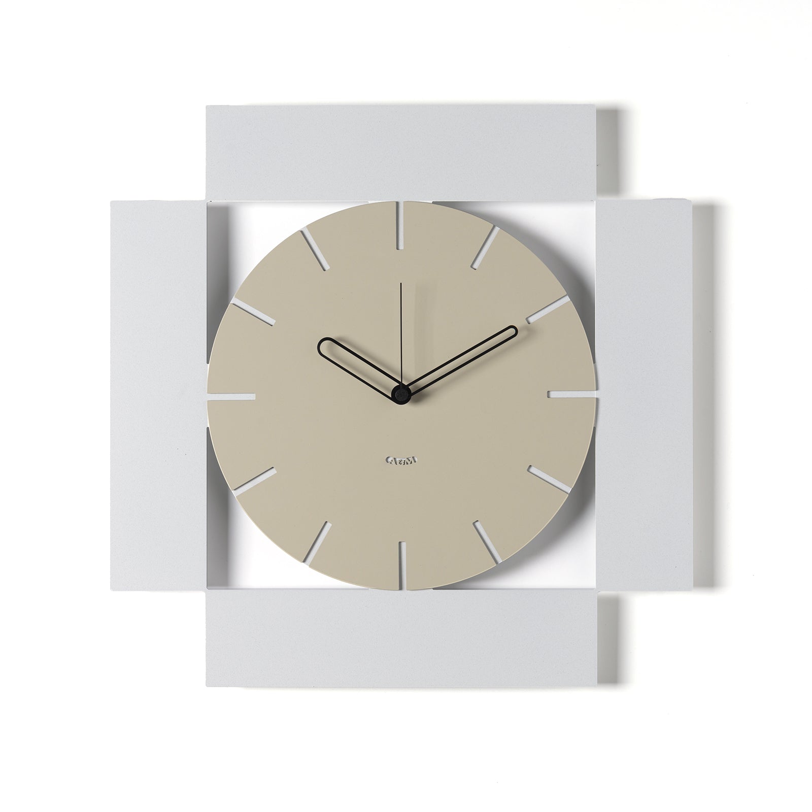 Arti & Mestieri orologio da parete Radical bianco marmo crema ferro lavorato artigianalmente