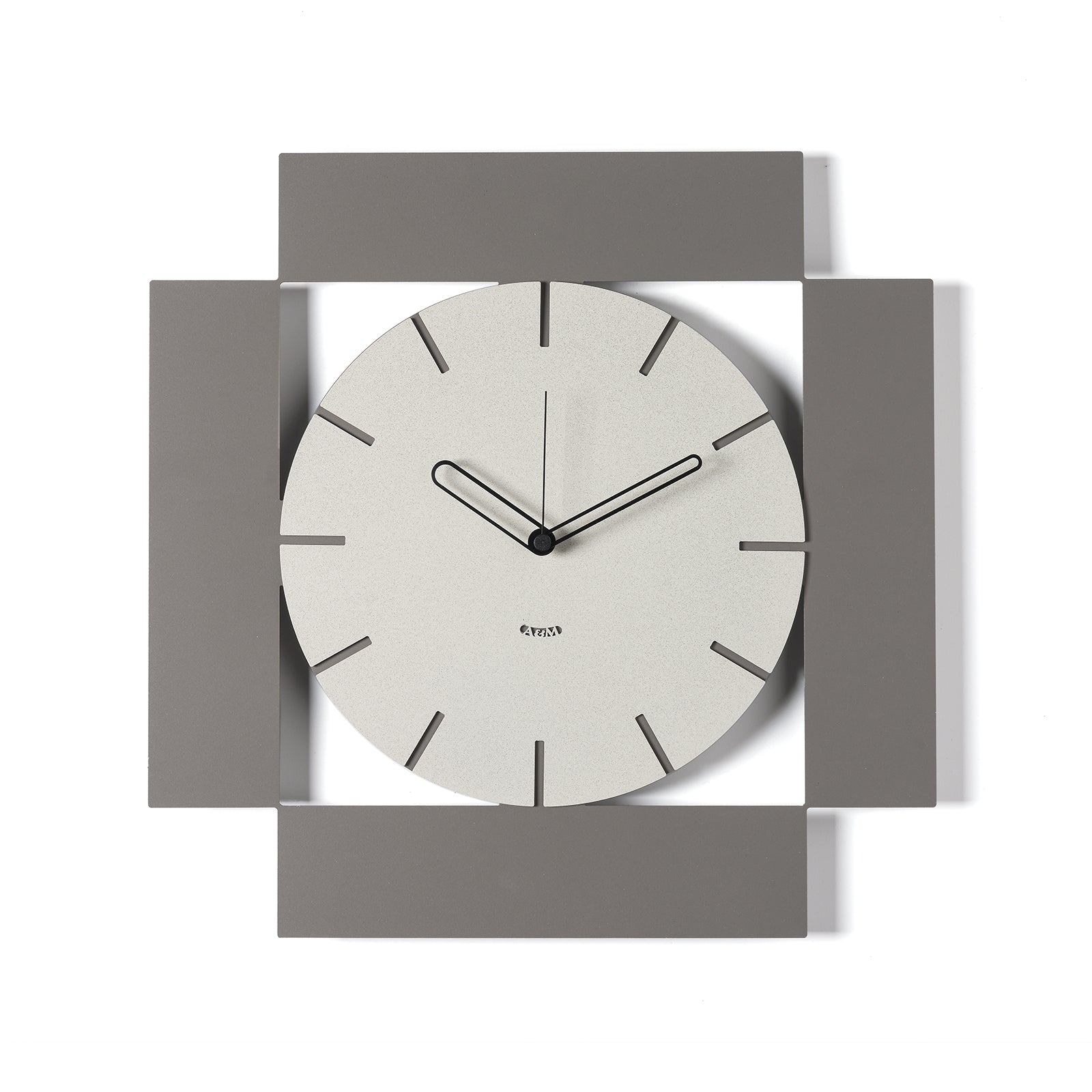 Arti & Mestieri orologio da parete Radical colore fango e avorio in ferro lavorato artigianalmente