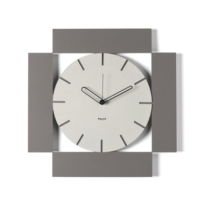 Arti & Mestieri orologio da parete Radical colore fango e avorio in ferro lavorato artigianalmente