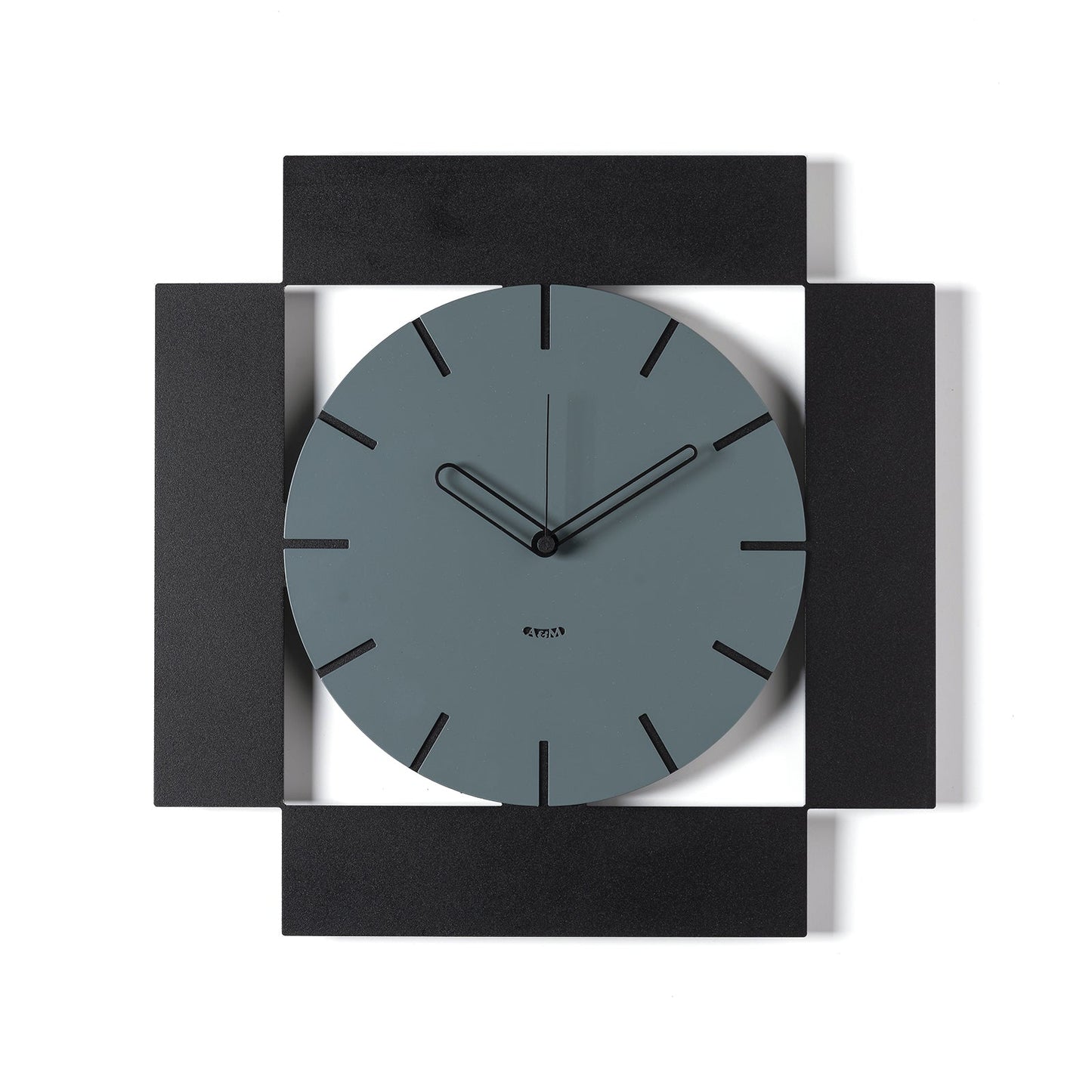Arti & Mestieri orologio da parete Radical nero petrolio ferro 50x50 cm