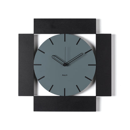 Arti & Mestieri orologio da parete Radical nero petrolio ferro 50x50 cm