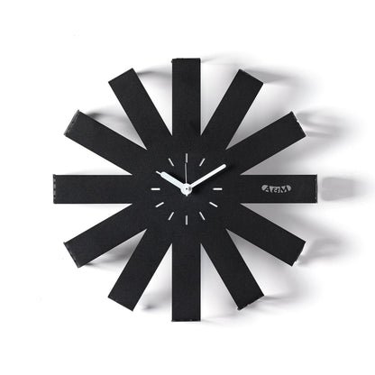 Arti & Mestieri orologio da parete Lumor nero bianco marmo ferro ⌀ 37,5 cm design minimal