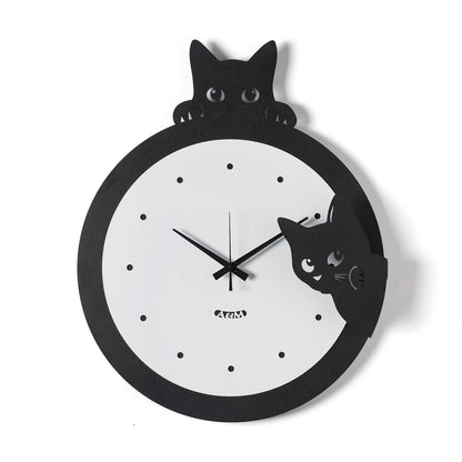 Arti & Mestieri orologio da parete Silvestro nero bianco marmo ferro lavorato artigianalmente