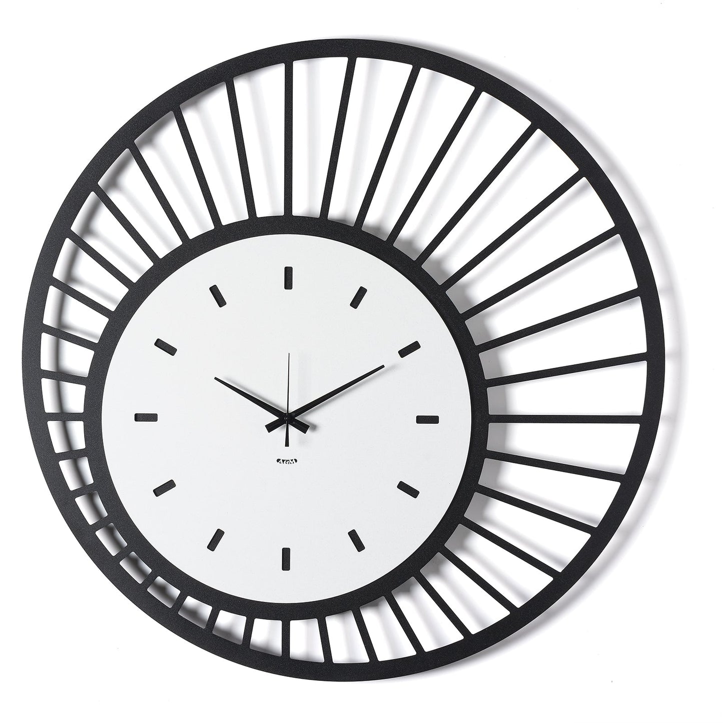 Arti & Mestieri orologio da parete Ray nero bianco marmo ferro lavorato artigianalmente