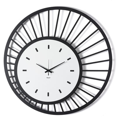 Arti & Mestieri orologio da parete Ray nero bianco marmo ferro lavorato artigianalmente