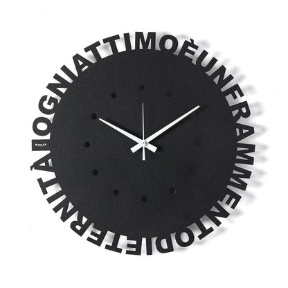 Arti & Mestieri orologio da parete Wordshow nero in ferro lavorato artigianalmente