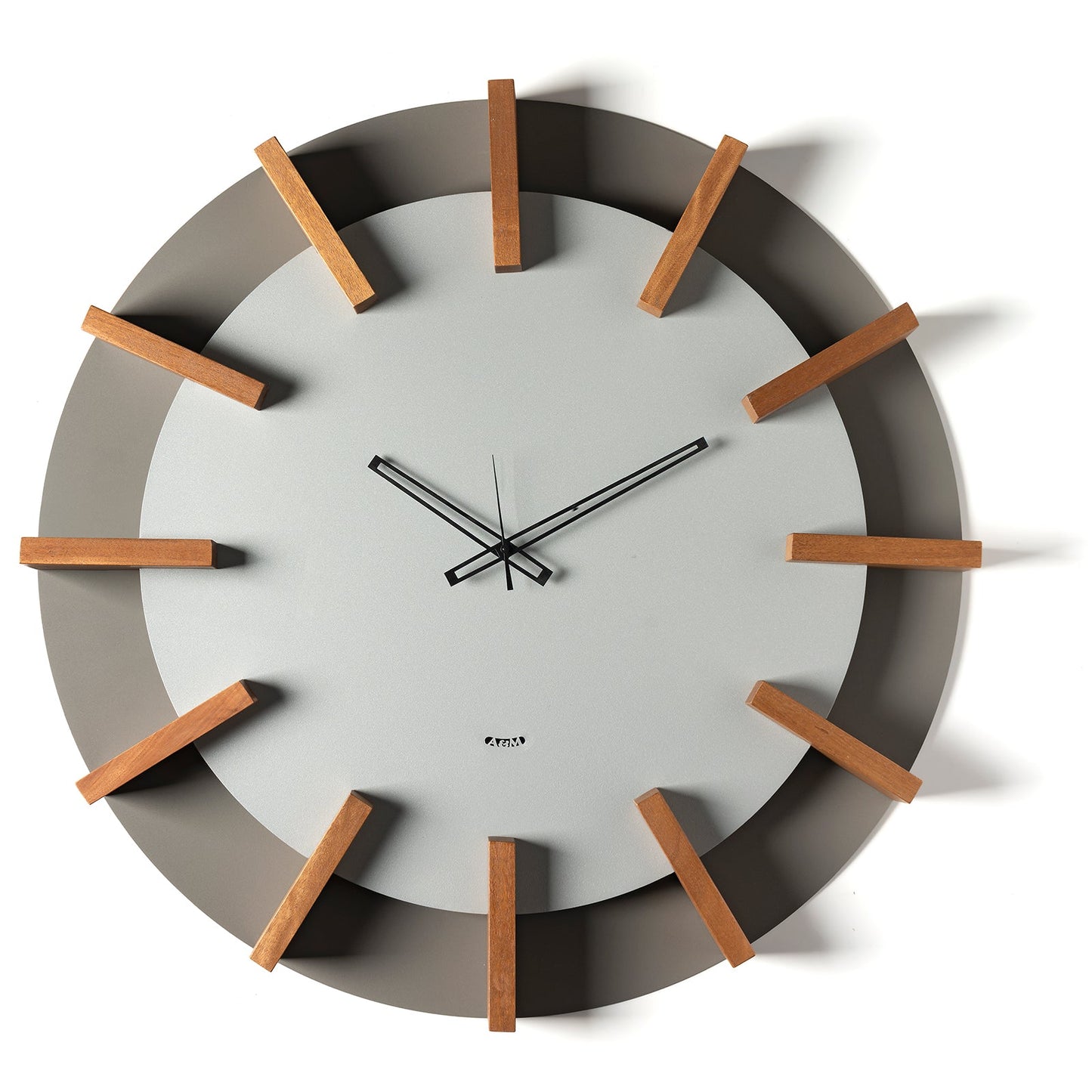 Arti & Mestieri orologio da parete Timon colore fango e alluminio in ferro lavorato artigianalmente