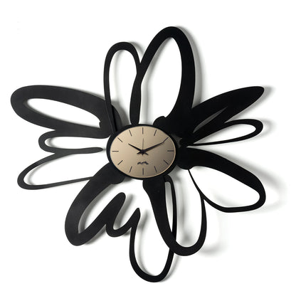 Arti & Mestieri orologio da parete Shodo nero e bronzo in ferro e vetro Velour Luxe® specchiato