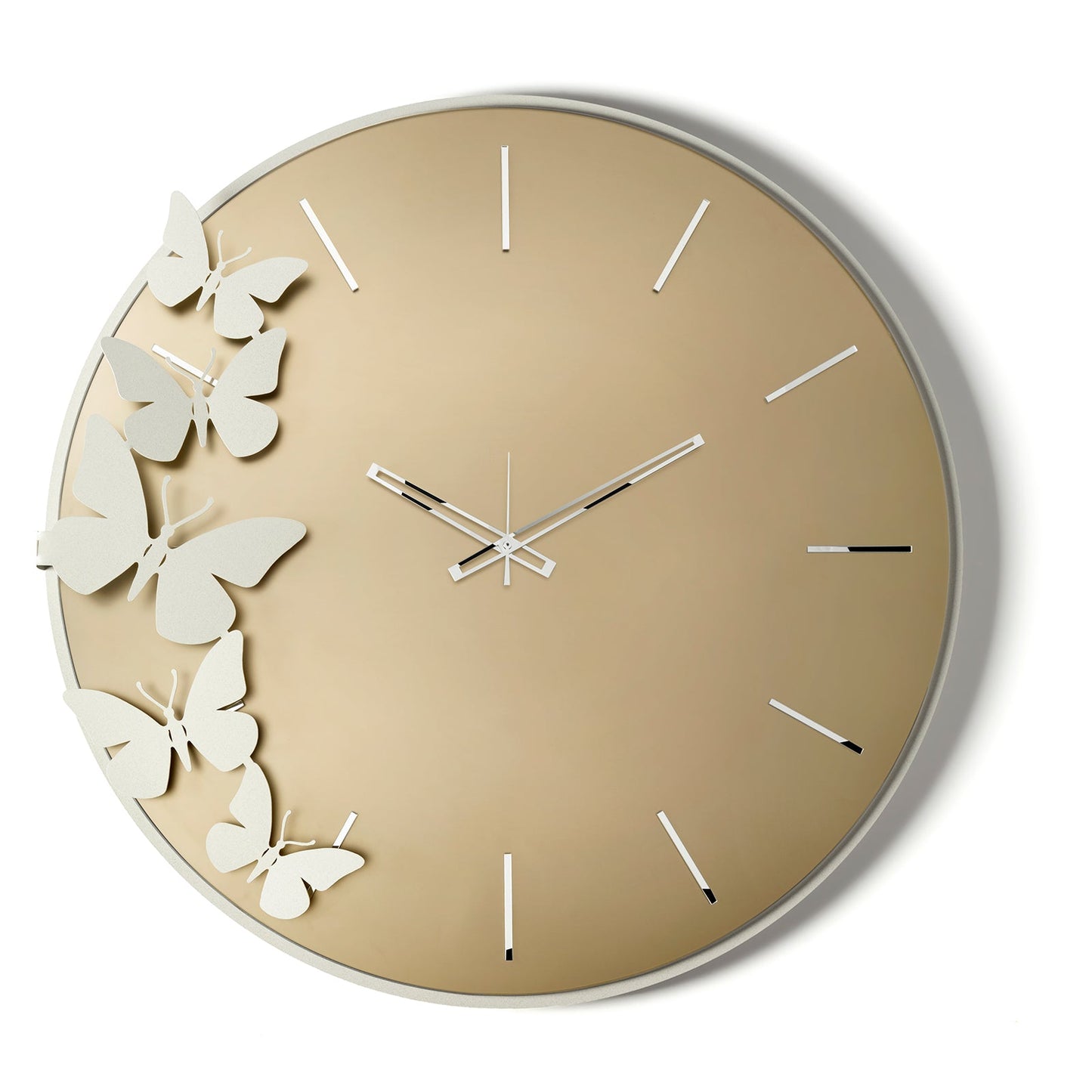 Arti & Mestieri orologio da parete Diana avorio velour luxe bronzo ferro lavorato artigianalmente