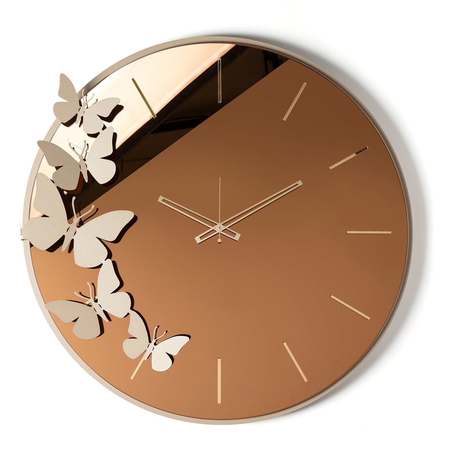 Arti & Mestieri orologio da parete Diana beige crystal luxe ambra ferro lavorato artigianalmente